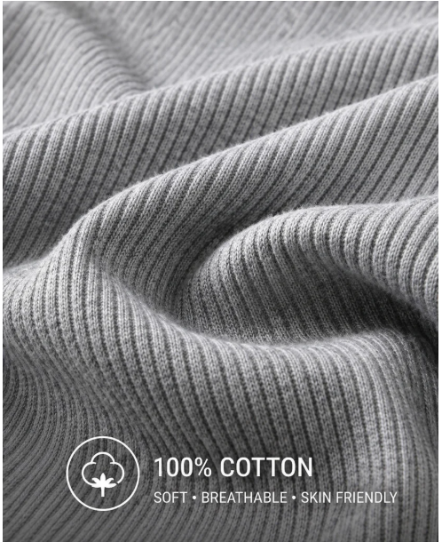 Pack Of 3 Cotton ribbed vests ( 1 Black, 1 white,1 Grey)