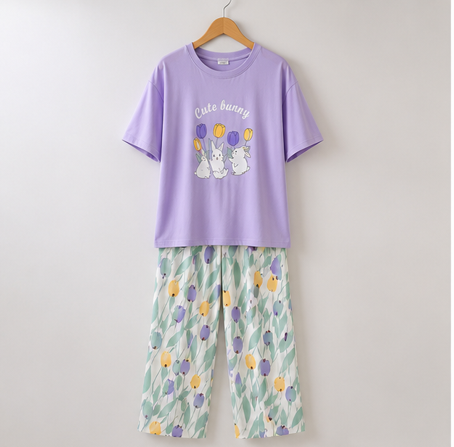 Cute Bunny Printed Night Suit