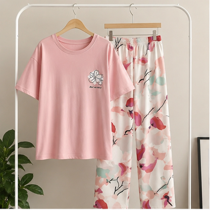 Long Leaf Printed Night Suit