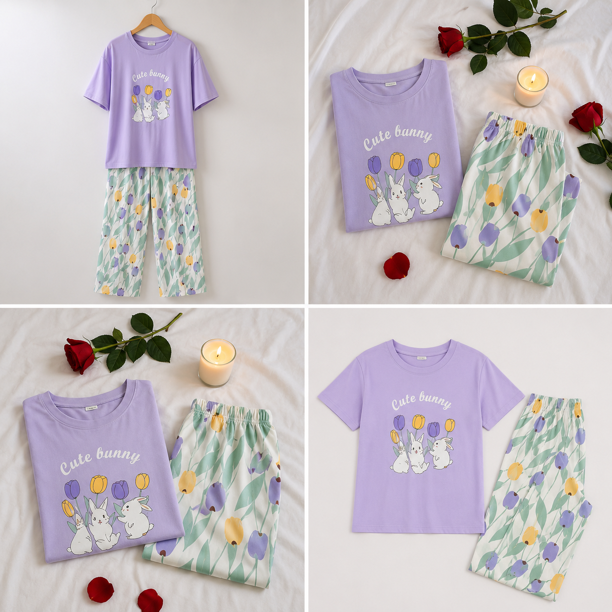 Cute Bunny Printed Night Suit
