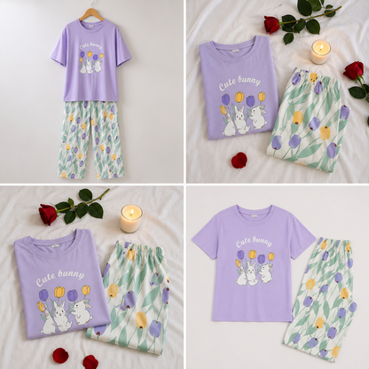 Cute Bunny Printed Night Suit