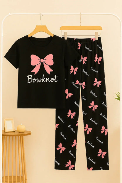 BLACK BOWKNOT