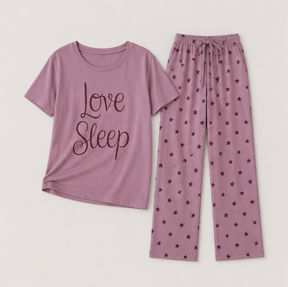 Love Sleep Printed Night Suit