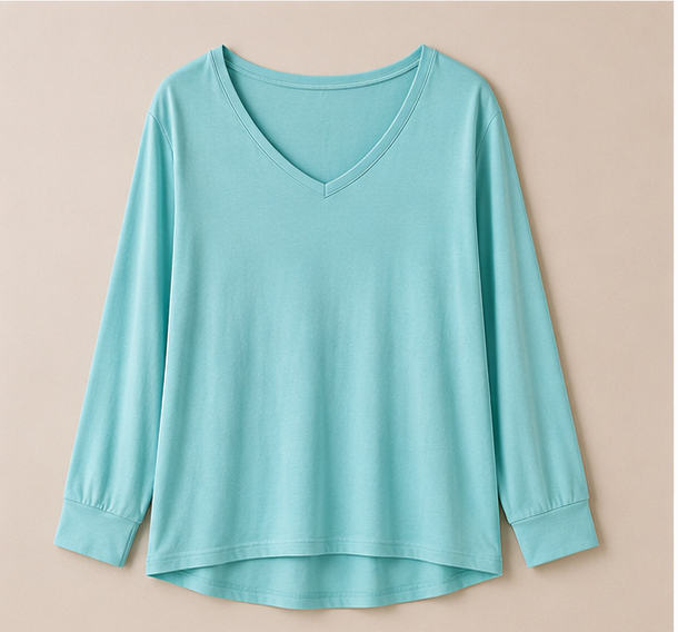 Mint Green V-Neck Women Night Suit PJ Set