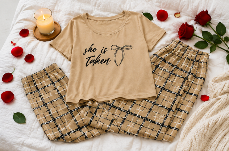 She is Cothed Printed Night Suit