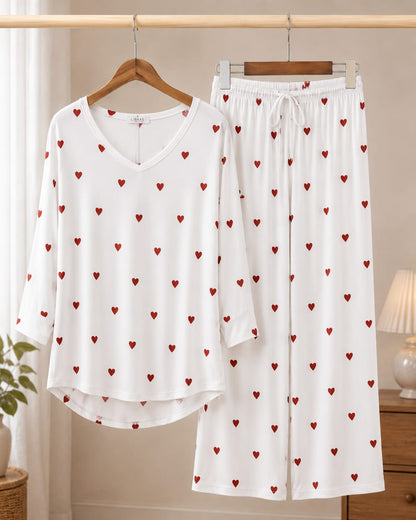 Heart Bloom Nightwear Set
