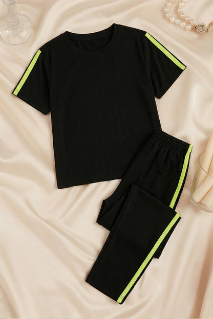 GREEN BLACK GYM SUIT