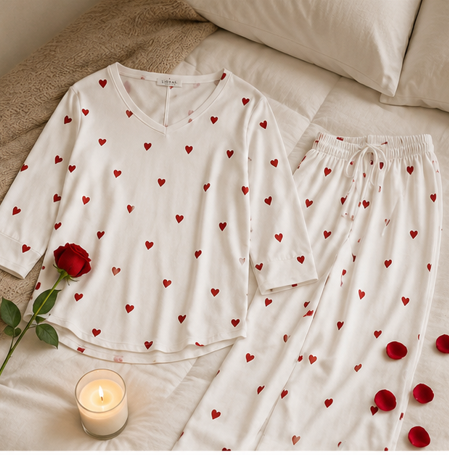 Heart Bloom Nightwear Set