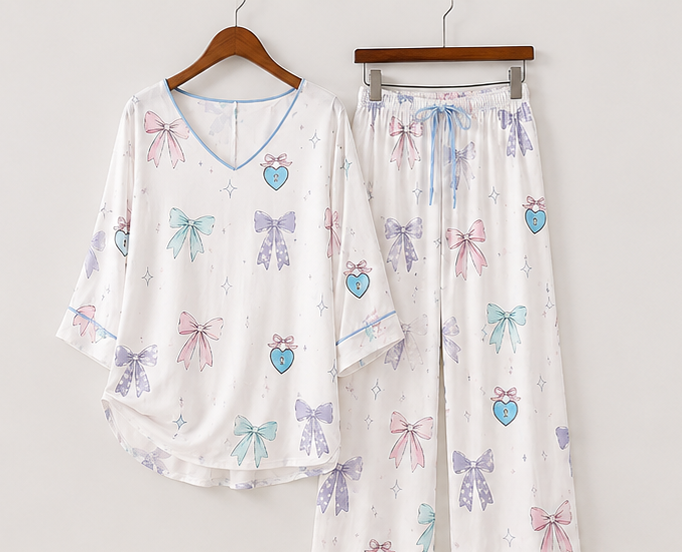 White Princess Ribon Night Suit